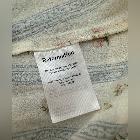 Reformation White and Blue Strapless Sundress - Picture 11 of 11